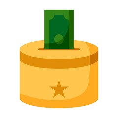 Charity in flat style isolated