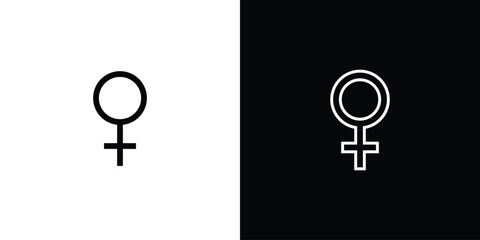 female symbol set . Vector illustration.