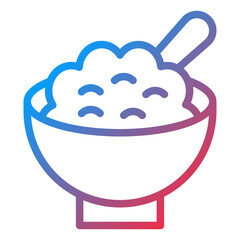 Vector Design Cereal Bowl Icon Style