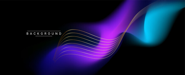 Abstract geometric colorful wave illustration design background