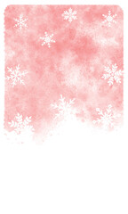雪の結晶の背景素材、水彩風、手描き風