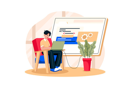 Code Optimization Illustration Concept