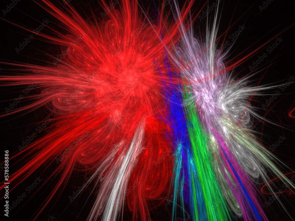 Poster digital fractal art computer generated 3d rendered graphics, abstract shapes and forms, beautiful fr