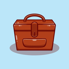 backpack cartoon icon illustration. hand drawing illustration element