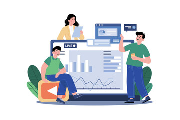 People watching online analytics