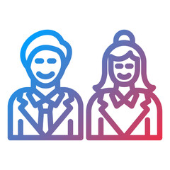Vector Design Couple Icon Style