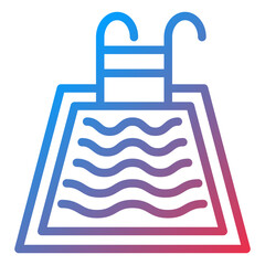 Vector Design Swimming Pool Icon Style