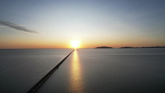 Spectacular cinematic aerial footage of Lucinda Queensland Australia