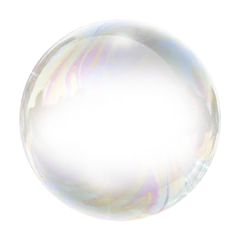 Foto op Plexiglas soap bubble isolated on a transparent background detergent  foam bubbles  PNG © logoinspires