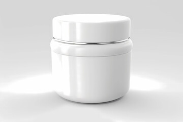 White blank unbranded cosmetic cream jar mockup. Generative ai design.