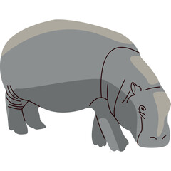 Hippopotamus Illustration-07