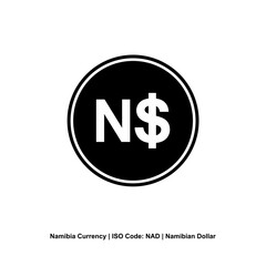 Namibia Currency Symbol, Namibian Dollar Icon, NAD Sign. Vector Illustration