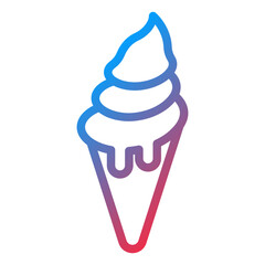 Vector Design Icecream Cone Icon Style