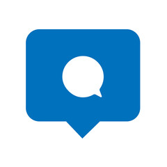 chat icon on button or comment icon blue Facebook transparant design element 