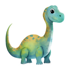Naklejka premium Watercolor Baby Dinosaur Sublimation
