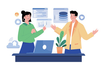 Marketing Team Discussion On Data Analysis