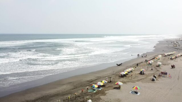 beach and waves of Parangtritis Yogyakarta