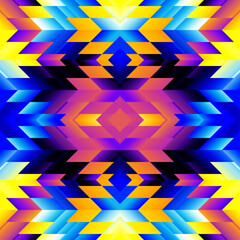 Geometric abstract triangles pattern. Seamless vector image.