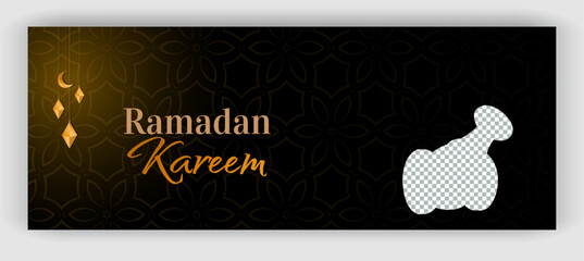  ramadan eid moon with arabic islamic decoration
