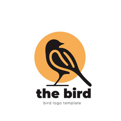 The bird logo template. vector icon illustration. flat design style.