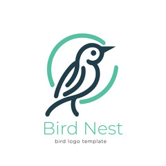 Bird company logo design template. Bird logo icon. Bird vector icon.