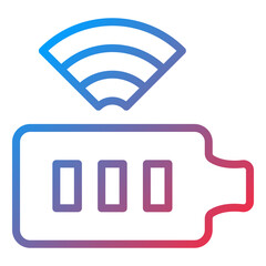 Vector Design Wireles Battery Icon Style