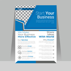 New business flyer design start your business growth digital marketing flyer design creative design