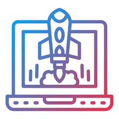Vector Design Project Launch Icon Style