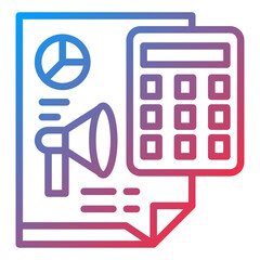 Vector Design Marketing Budget Icon Style