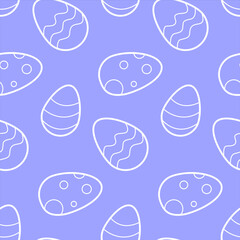 Vector color easter seamless pattern with eggs.