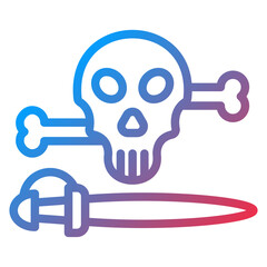 Vector Design Pirate Danger Icon Style