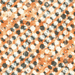 Beige, Brown and Ochre Watercolor-Dyed Effect Textured Distressed Dotted Pattern