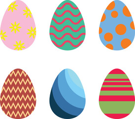 set of Easter eggs vector image or clipart
