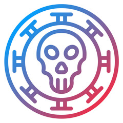 Vector Design Pirate Coin Icon Style