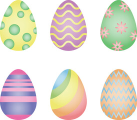 set of Easter eggs vector image or clipart