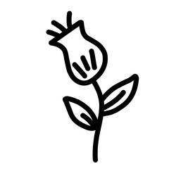 Fototapeta premium Doodle Flower Icon 