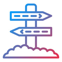 Vector Design Directional Sign Icon Style