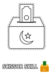 Scissor skill page with Charity for kids