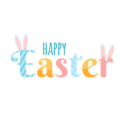 Spring holiday lettering happy easter