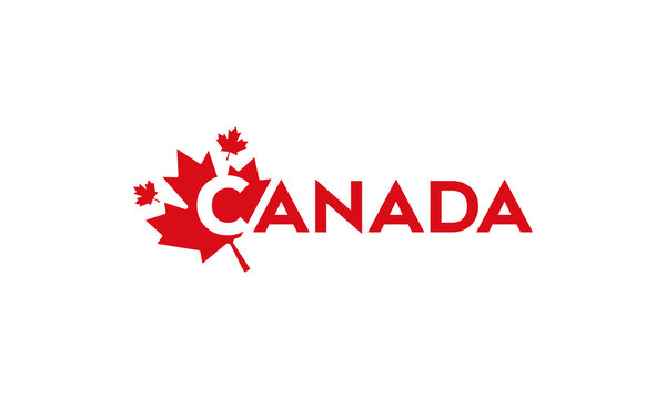 Canada word simple typography logo