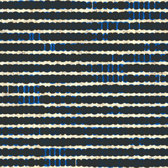 Fototapeta na wymiar Black, Beige and Blue Watercolor-Dyed Effect Textured Distressed Striped Pattern