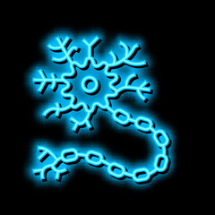 neuron human neon glow icon illustration