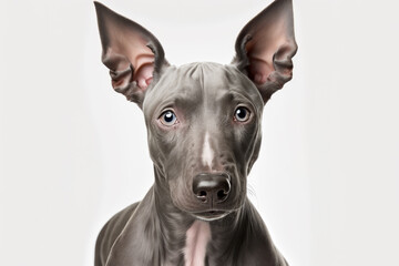 American Hairless Terrier Dog Portrait