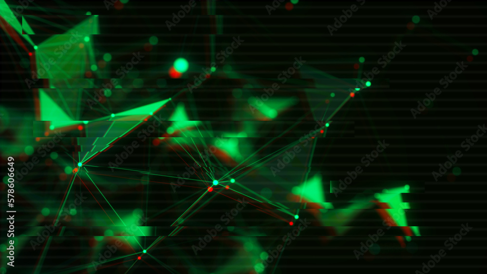 Poster distortion of the structure of the digital flow of a network connection. error in data transfer. con