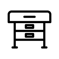 desk icon or logo isolated sign symbol vector illustration - high-quality black style vector icons