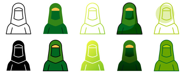 Muslim Woman in flat style isolated