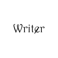 Writer logo icon isolated on white background