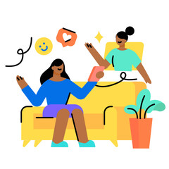 Women talks and sharing with her friend, to relief her stress