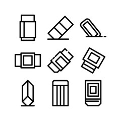 eraser icon or logo isolated sign symbol vector illustration - high-quality black style vector icons
