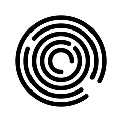 fingerprint icon or logo isolated sign symbol vector illustration - high-quality black style vector icons
